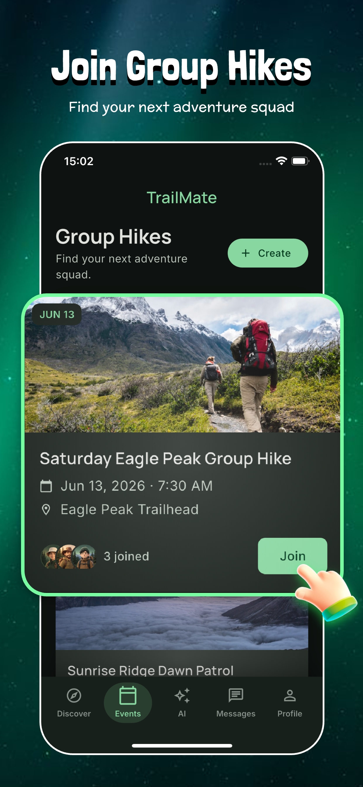 Join group hikes near you
